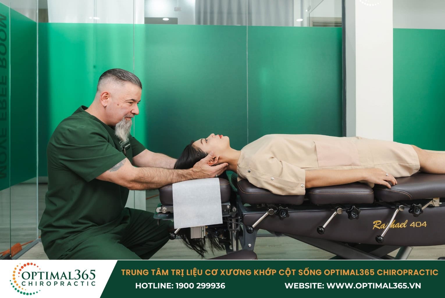 Điều trị thoát vị đĩa đệm đốt sống cổ tại Trung tâm Trị liệu Cơ xương khớp Cột sống Optimal365 Chiropractic