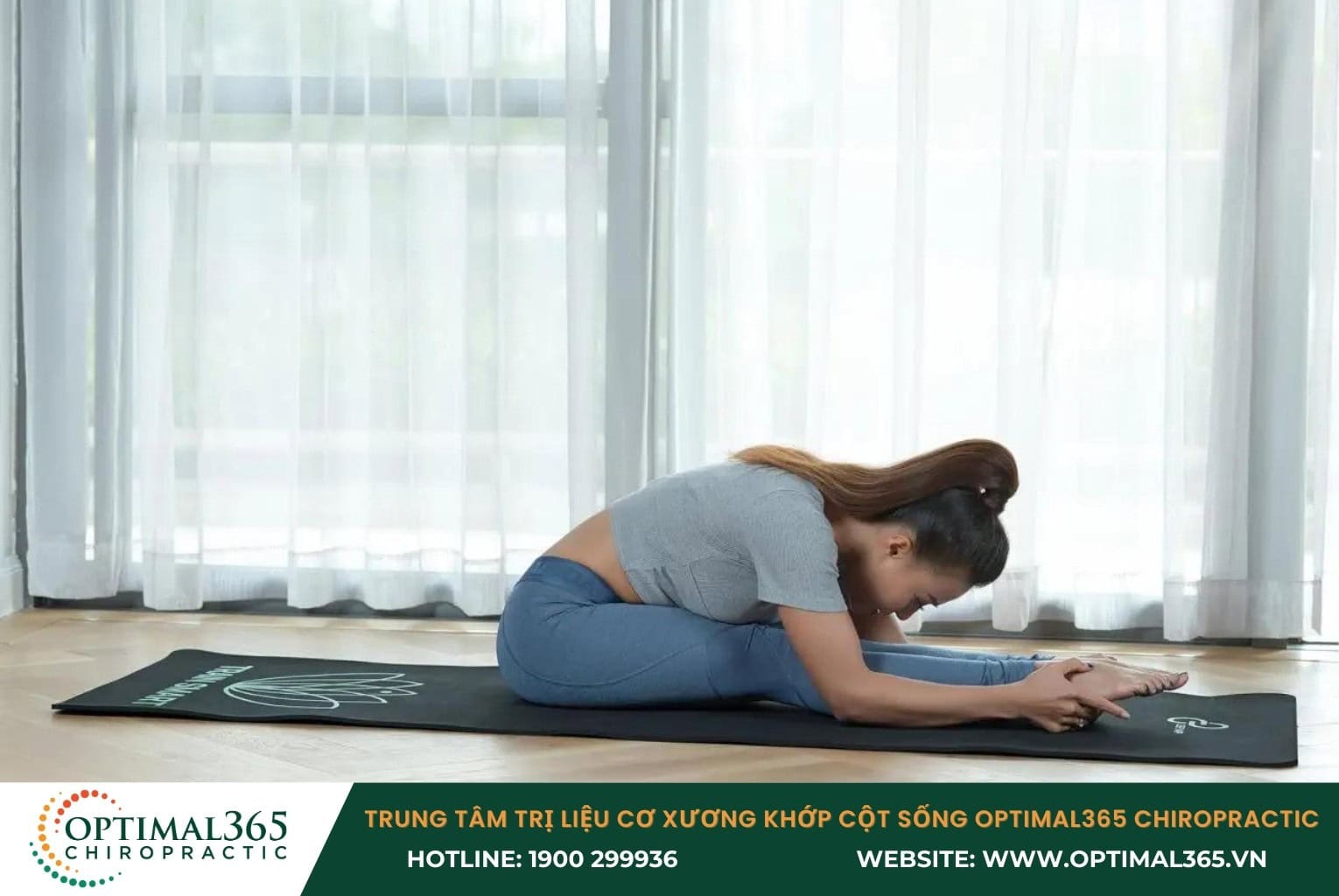 Bài tập giãn cơ gân kheo (Tư thế ngồi)