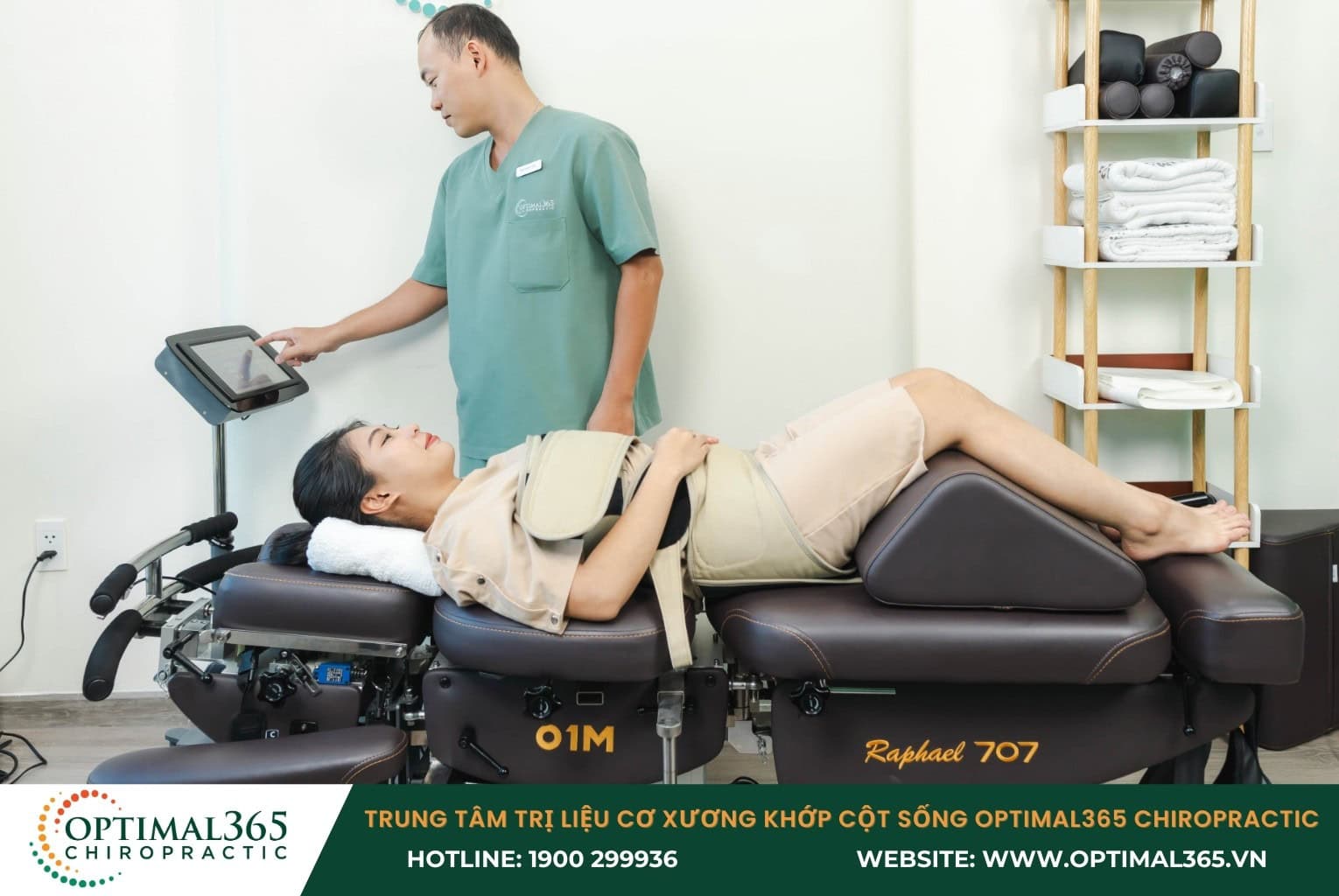 Điều trị lồi đĩa đệm tại Trung tâm Trị liệu Cơ xương khớp Cột sống Optimal365 Chiropractic