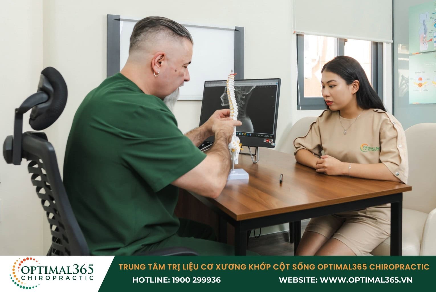 Điều trị gai cột sống không xâm lấn tại Trung tâm Trị liệu Cơ xương khớp Cột sống Optimal365 Chiropractic