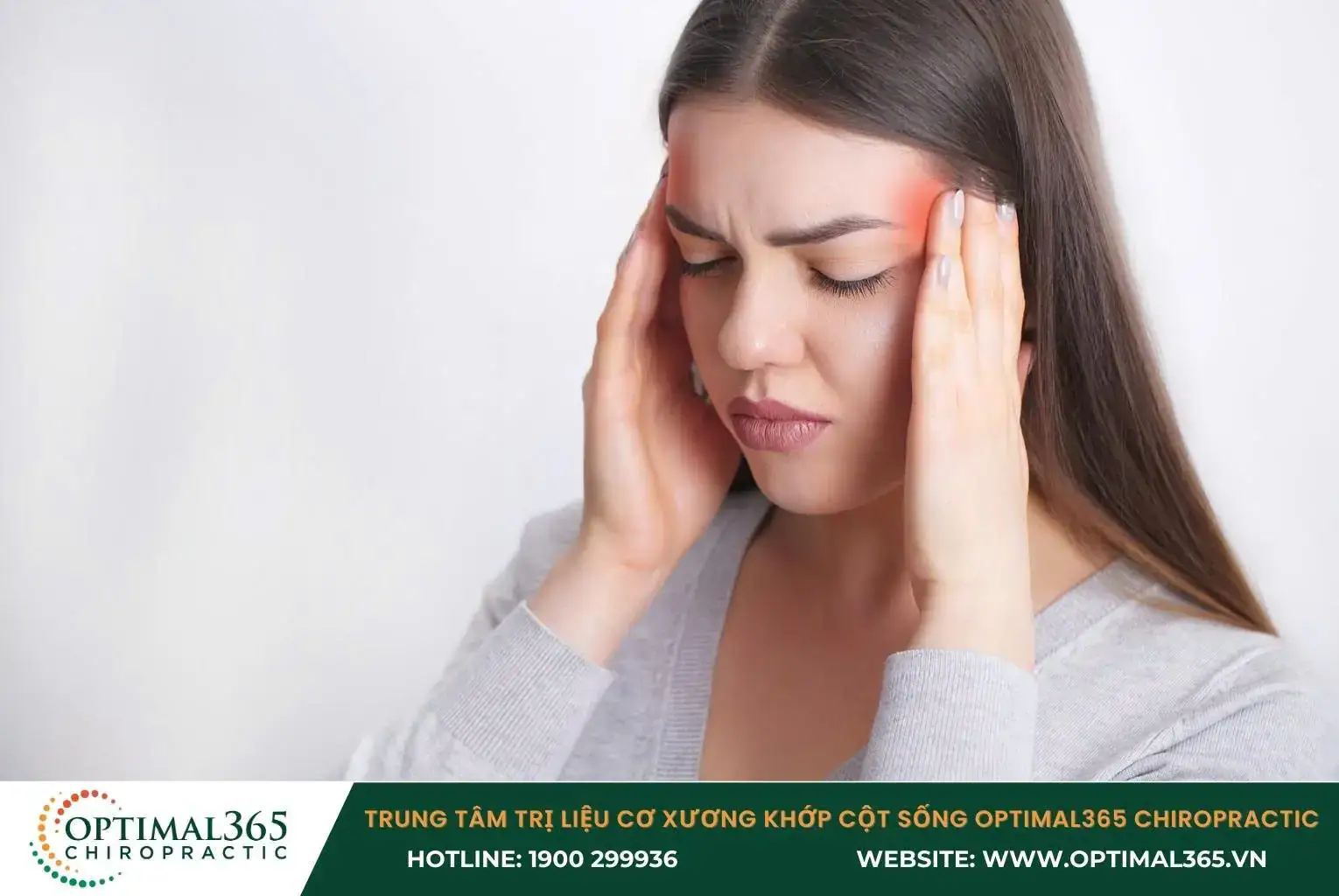 Headaches occur mainly in the head and face area