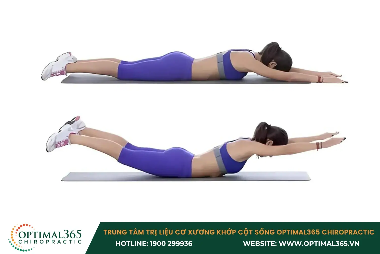  Bài tập superman giúp cải thiện tư thế cong lưng