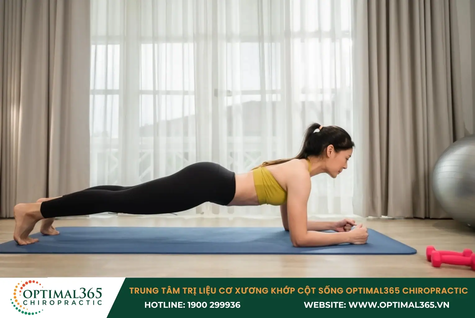 Plank giúp tăng cường nhóm cơ bụng và cơ lưng dưới một cách hiệu quả