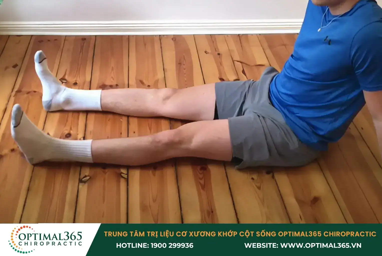 Người bệnh duỗi thẳng hai chân