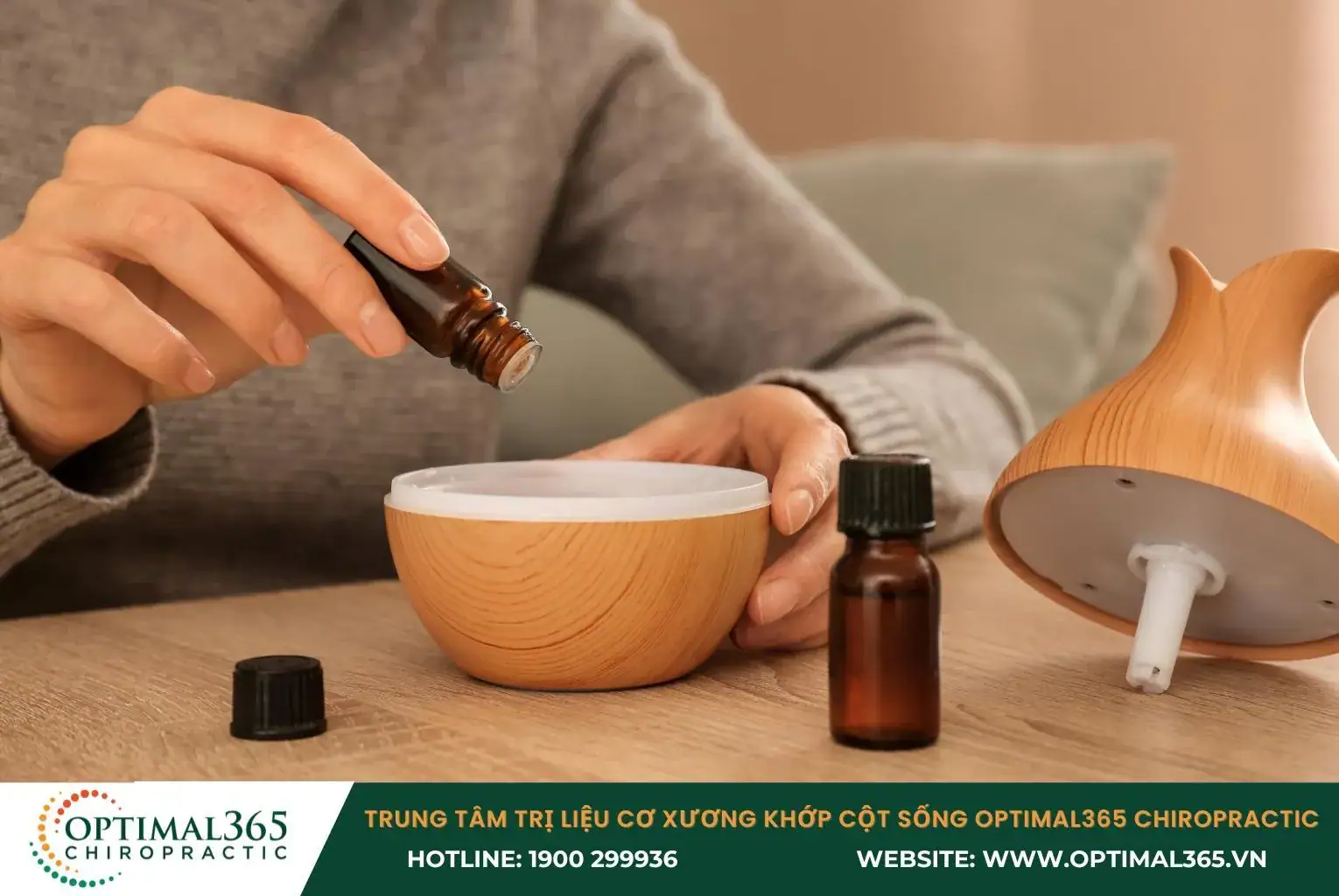 Sử dụng máy xông tinh dầu để làm dịu cơn đau đầu do xoang