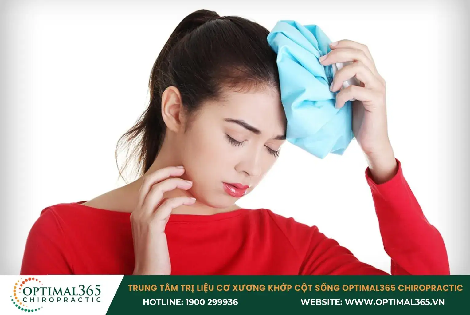 Thực hiện chườm lạnh/chườm nóng để dịu cơn nhức đầu căng cơ