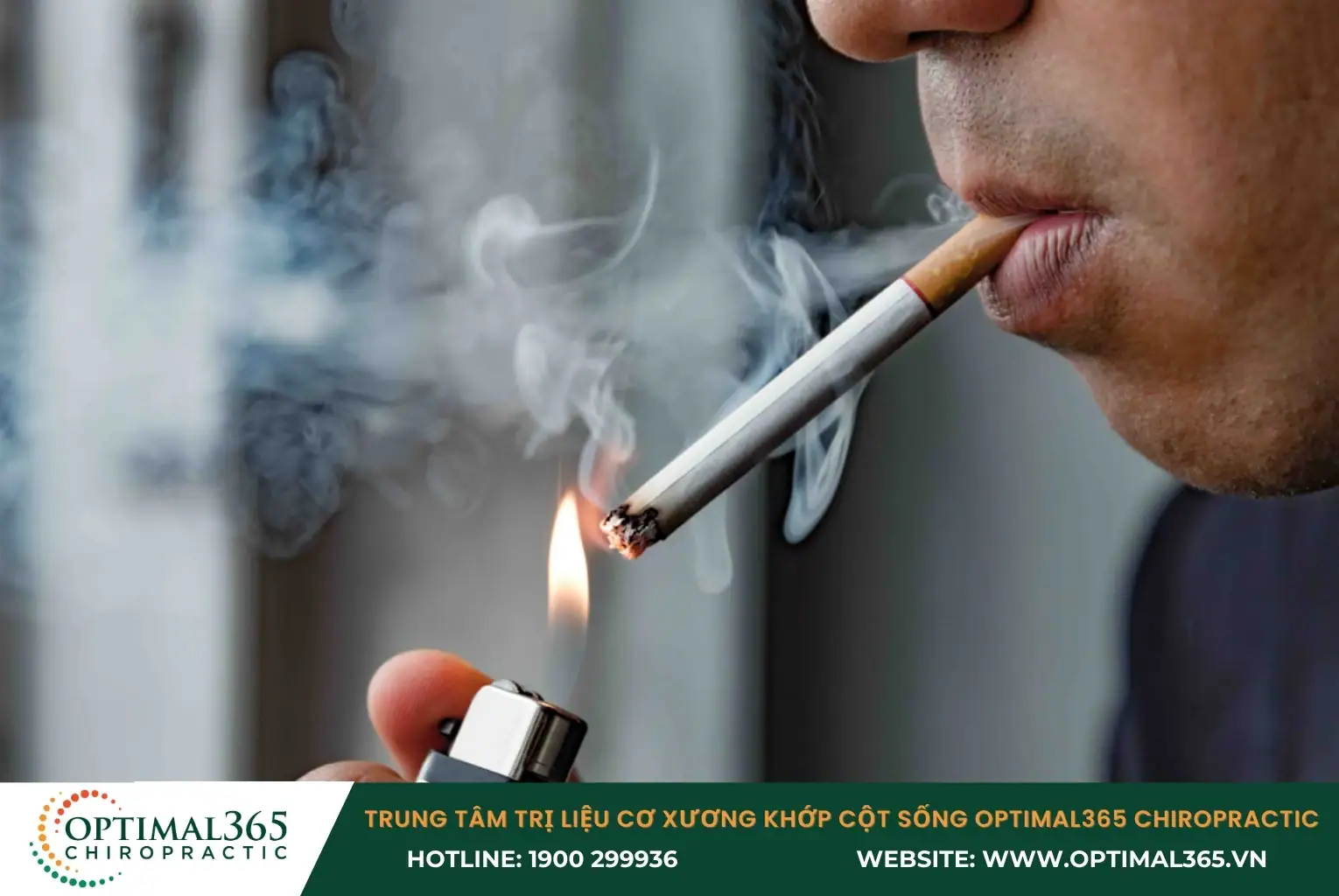Nicotine khiến các mạch máu co lại, giảm lượng máu cung cấp đến đĩa đệm