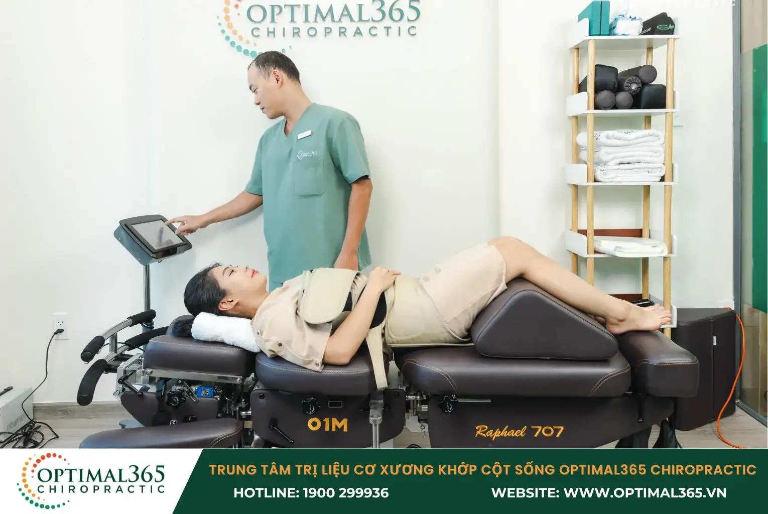 Máy kéo giãn cột sống giúp mở rộng khoang đốt sống