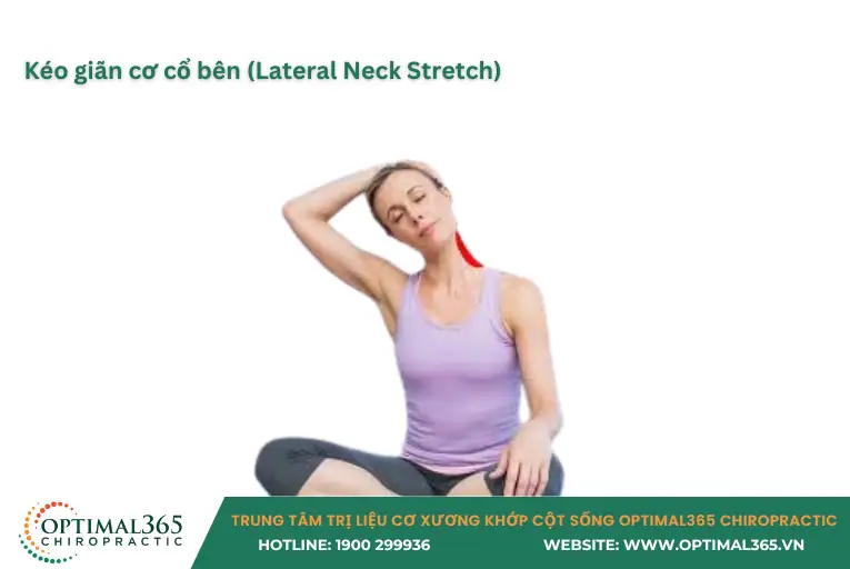 Kéo giãn cơ cổ bên giảm căng cơ vai