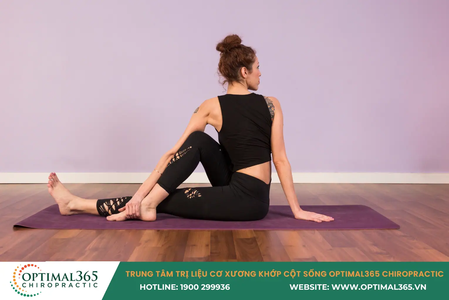 Tư thế vặn cột sống - bài tập yoga chữa đau lưng vai gáy
