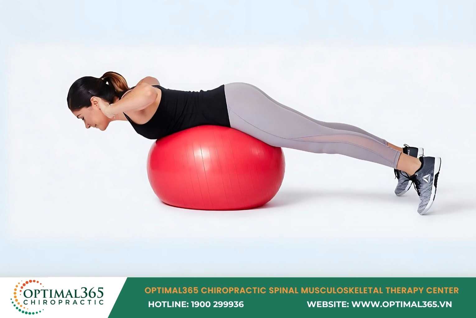 The prone exercise on a ball is ideal for everyone, especially people with a curved spine