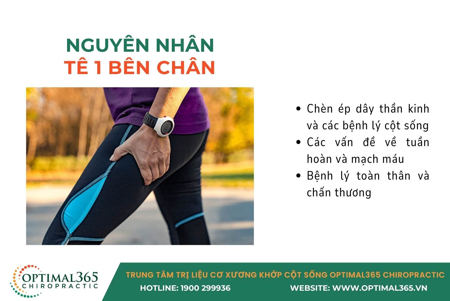 3 nhóm nguyên nhân chính gây tê 1 bên chân